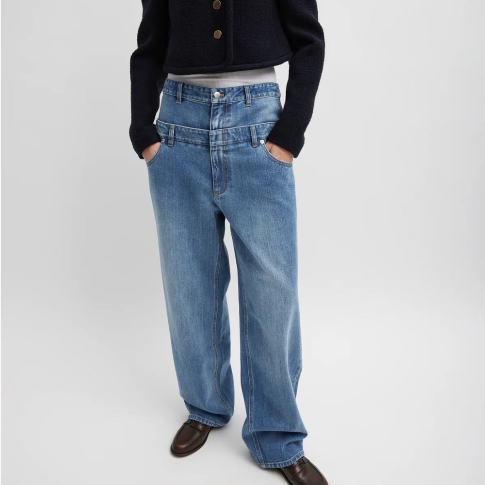 NWOT Tibi double waisted jeans, size 28